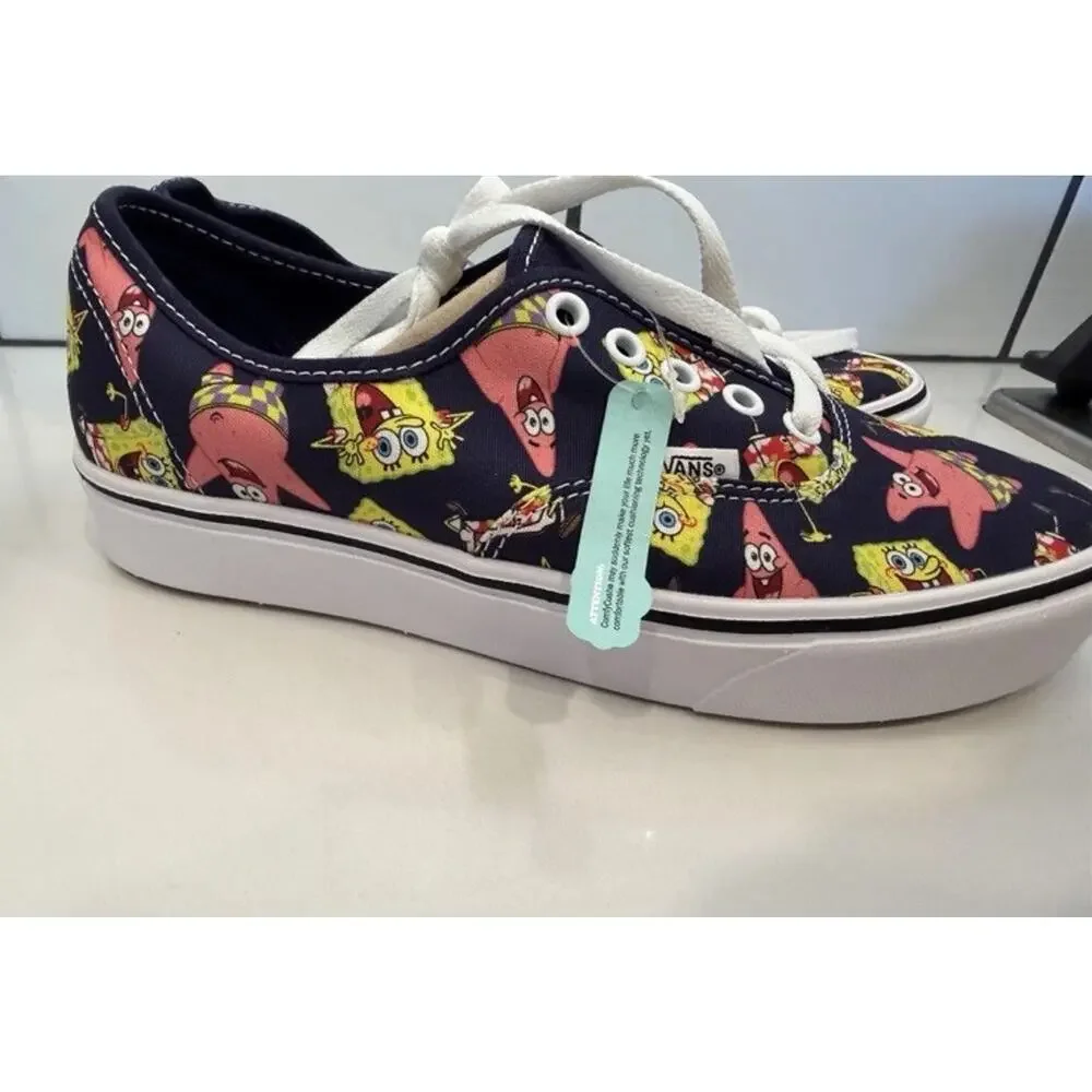 Vans SpongeBob SquarePants X Comfycush Authentic AlohaBob Mens 7 Women’s 9 New!